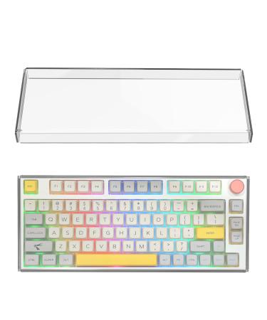 Geekria 75% Knob Keyboard Dust Cover Clear Acrylic Keypads Cover for 84 Keys Computer Wireless Keyboard Compatible with EPOMAKER TH80 75% Mechanical Glorious Gaming - GMMK PRO 75% Keyboard