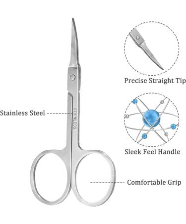 Eastrise Nail Scissors Eyebrow Scissors Professional Multi-Purpose Manicure Curved Blade Scissors for Men and Women Nails Cuticle and Thick Toenails - Buy Online on GoSupps.com
