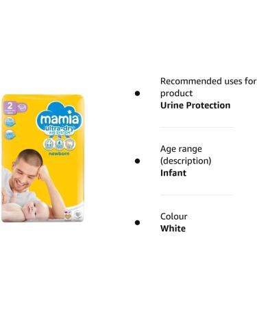 Nappies Size 2 Mamia Jumbo Pack 60 + Free Baby Wipes - Convenient Bundle Deal - Buy Online on GoSupps.com