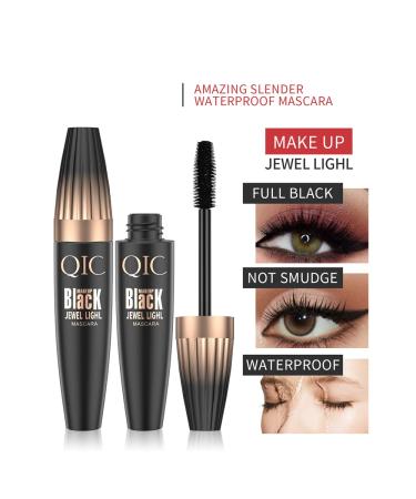 4D Silk Fiber Mascara & Liquid Eyeliner Set - Volumizing & Lengthening Waterproof Makeup for Thick, Natural-Looking Lashes - Black (0.04 oz) - Buy Online on GoSupps.com
