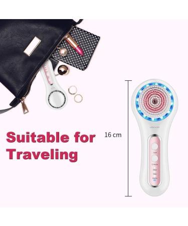 UMICKOO Rechargeable Facial Cleansing Brush with 5 Brush Heads - Waterproof Face Scrubber for Exfoliating, Massaging, and Deep Cleansing - Buy Online on GoSupps.com