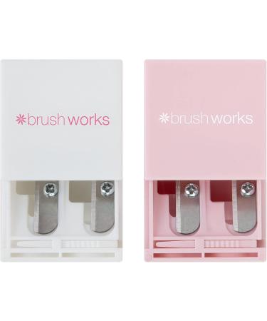 Brushworks Sharpener Duo - Dual Precision Eyeliner & Lip Pencil Sharpener for Perfectly Defined Makeup - Buy Online on GoSupps.com