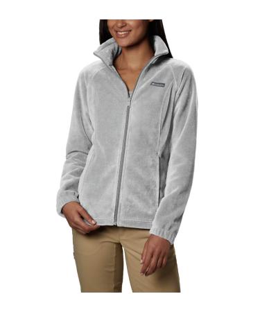 Columbia Women's Full-Zip Fleece Jacket Benton Springs L Cirrus Grey Heather