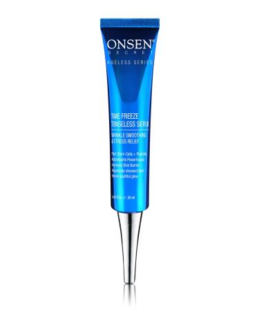 Onsen Secret Time Freeze Tenseless Serum Wrinkle Smoothing & Stress Relief | Recommended by Dermatologist Serum for Wrinkle Repair Made in USA 0.68 fl Oz 20 ML
