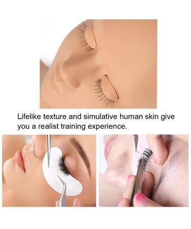 3 Pair Realistic Eyelash Training Heads with Removable Eyelids & Lashes - Perfect for Makeup & Eyelash Extension Practice | International Shipping Available - Buy Online on GoSupps.com