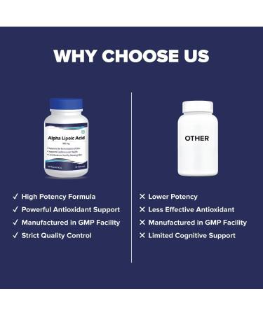 Alpha Lipoic Acid 300mg Capsules | ALA Supplement | Antioxidant Support for Energy & Overall Health | 60 Capsules - Buy Online on GoSupps.com
