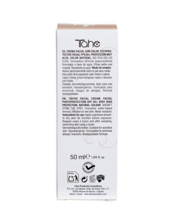 Tahe Facial Sunscreen with Color SPF 50+ | 50ml - Best International Shipping - Buy Online on GoSupps.com