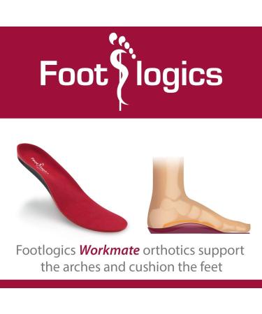 Footlogics Full-Length Workmate Orthotic Insoles - Mild Arch Support for Foot Pain Relief - L (Men's 10-11.5, Women's 11.5-13) - Buy Online on GoSupps.com