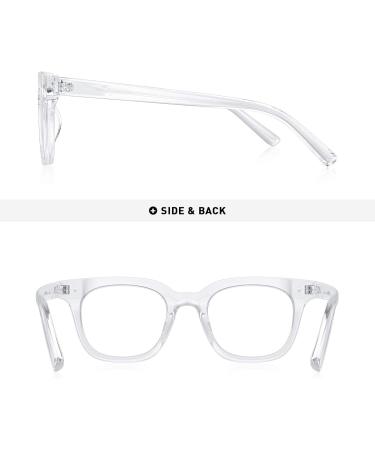 Computer Blue Light Blocking Glasses - Square Anti-Eyestrain Eyeglasses for Men & Women - 49mm Gaming & Reading Glasses - Buy Online on GoSupps.com