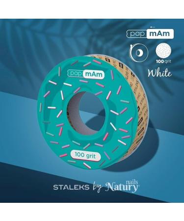 STALEKS PRO White File Refill Papmam for BOBBINAIL Dispenser 100 Grit 6mts Eco-friendly Kraft Paper Base NAIL_FILE 80 Refills Compatible with MBE-20 SPBE-20 WBE-20 Grano 100 - Buy Online on GoSupps.com