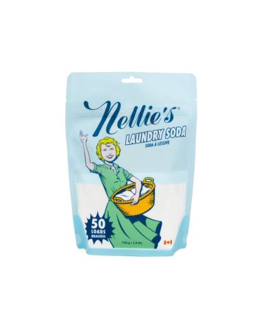 Nellie's Laundry Detergent Soda, 1.6lbs, 50 Load Bag Fragrance Free 1.6 Pound (Pack of 1)