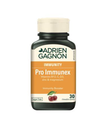 Adrien Gagnon - Pro Immunex - Immunity Booster with Vitamins B12 C D Zinc and Magnesium (30 Tablets) Cherry 30 count (Pack of 1)