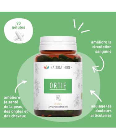 Organic Nettle Capsules - Pure Organic Spicy Nettle Leaf Extract - Rich in Biologically Active Compounds - Made in France - 90 Vegetable Capsules - Buy Online on GoSupps.com