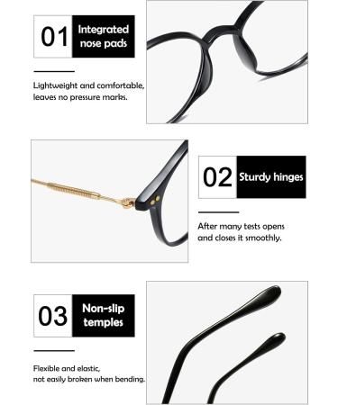 Koosufa Women's Progressive Multifocus Anti-Blue Light Reading Glasses - Stylish Metal Frame for Computer & Workplace Use - Buy Online on GoSupps.com