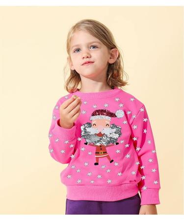 Girls Christmas Jumper Santa Claus Reindeer Tops | Toddler Xmas Sweatshirt | Ages 1-7 Years - Buy Online on GoSupps.com