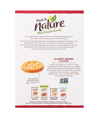 Back to Nature Non-GMO Classic Rounds Crackers - 8.5 oz | Healthy Snack - Buy Online on GoSupps.com