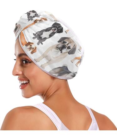 Super Absorbent Dog Breeds Hair Towel 2 Pack | Quick Dry Hair Turbans for Women & Girls - Perfect for Pet Grooming - Buy Online on GoSupps.com