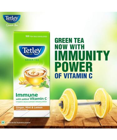  Tetley Tetley Green Tea Ginger Mint and Lemon 100 Tea Bags - Buy Online on GoSupps.com