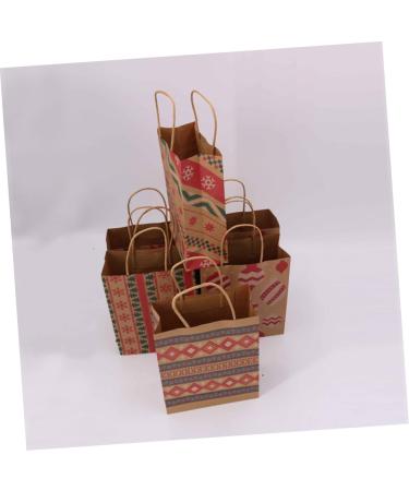 KOMBIUDA 12 Pcs Christmas Party Bag Christmas Print Kraft Bags Holiday Paper Gift Bags Christmas Bags Paper Packaging Bags Printed Paper Bag Christmas Tote Bags Candy Bag Printing - Buy Online on GoSupps.com