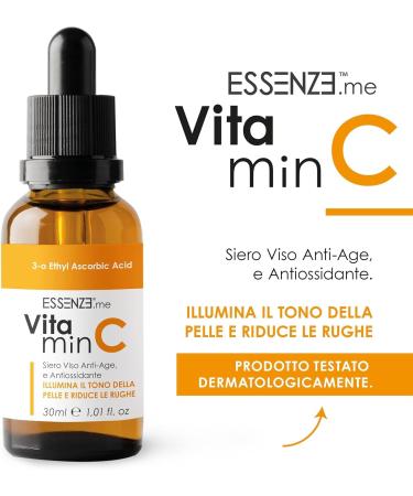 Essenze - Anti-wrinkle and Illuminating Vitamin C Face Serum - Moisturizing and Firming for the Eye Contour - Smooth Luminous and Revitalized Skin - Fast Absorption 30ml - Buy Online on GoSupps.com