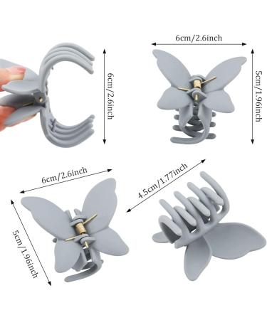 4 Pcs Butterfly Hair Clips for Women Butterfly Claw Clips Hair Clips Hair Claw Clips for Thick Hair Cute Butterfly Hair Clips Hair Accessories for Girls and Women (Brown white pink blue) - Buy Online on GoSupps.com