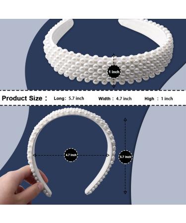Sparkling Pearl Headbands for Girls and Women - Wide Plastic Hair Hoop Embellished with Bling Beads - Perfect Gift for Children's Day, Graduation, Prom, and Casual Wear - Buy Online on GoSupps.com