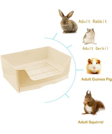 Large Rabbit Litter Box Toilet Bunny Potty Trainer with Drawer & 100pcs Disposable Pet Toilet Films Pet Pan for Guinea Pigs Rabbits Hamster Small Animals - Buy Online on GoSupps.com