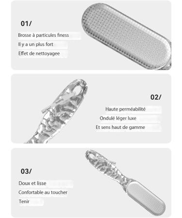Acunny Foot Brush Scrubber Foot Scrubber Foot Scrubber Remover Versatile 2 in 1 Callus Remover Professional Pedicure Tools Foot Scraper Reduce Callus and Corns for Callus Transparent Grey - Buy Online on GoSupps.com