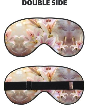 Light Romantic Flowers Print Unisex Eye Mask | Soft Comfortable Light-Blocking Sleep Mask for Restful Sleep - Buy Online on GoSupps.com