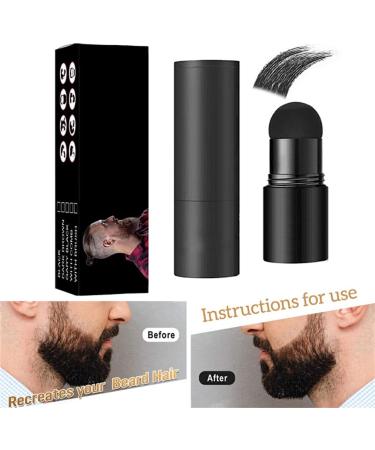 kawehiop Men Beard Filler Powder Long Lasting Hair Shape Patches Coloring Coverage Makeup Business Pen Thickening Dye Paint Black - Buy Online on GoSupps.com