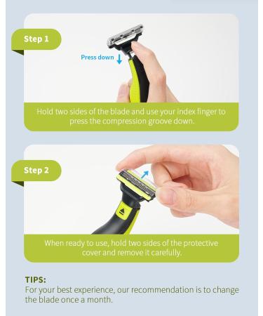 YINKE 6 Replacement Blade Heads for Philips OneBlade Pro 360 Electric Shaver - 3-Layer Platinum Coated Blades with Aloe Vera Extract - Easy Shaving - Compatible with QP2724 QP2630 QP2824 QP2734 - 6pcs - Buy Online on GoSupps.com