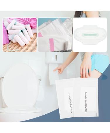 50 Pack Feminine Personal Disposal Bags 5x10 inches - White Opaque Tampon & Sanitary Napkin Disposal Bags - Buy Online on GoSupps.com