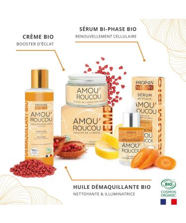  PROPOS'NATURE AMOU'ROUCOU Organic Cleansing Oil - Roucou Vitamin E Plum Kernel - Anti-aging & Radiance - Made in France - 125ml - Buy Online on GoSupps.com