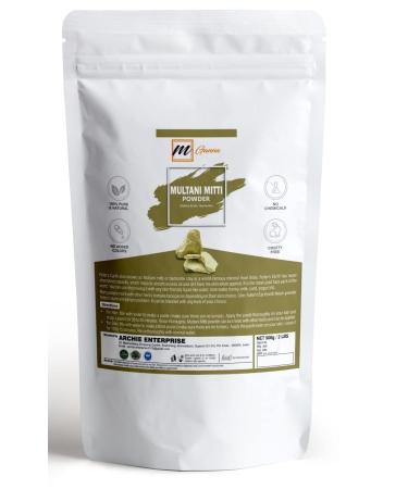 mGanna 100% Natural Purified Multani Mitti Mud | Fullers Earth Clay Powder Cosmetic Grade | Natural Face Mask 454 GMS / 1 LBS