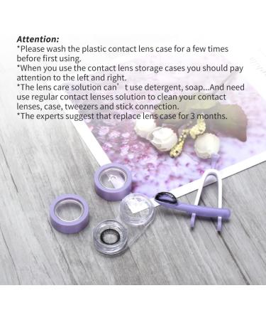 Ofone Contact Lens Remover & Applicator Kit - Portable Storage Container with Tweezers & Silicone Shovel for Soft Lenses - Violet Purple - Buy Online on GoSupps.com