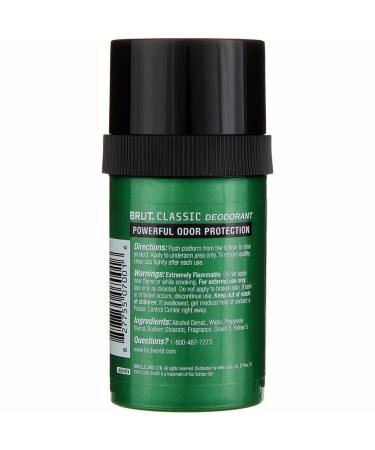 Brut Deodorant 2.25oz Round Solid Classic (66ml) 6-Pack - Buy Online on GoSupps.com