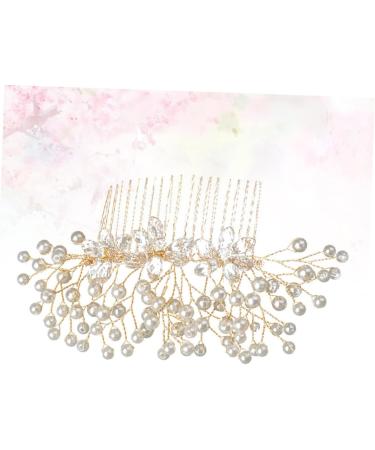 DOITOOL Bridal Hair Comb Metal Hair Clips Crystal Hair Comb Gold Flower Hair Comb Side Hair Combs Wedding Bridal Hair Accessory Wedding Hair Clips Bride Accessories Rhinestones - Buy Online on GoSupps.com