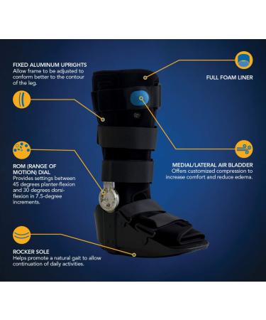 Buy United Ortho 12303 Range of Motion Tall Air Walking Boot - Small Black | International Shipping Available - Buy Online on GoSupps.com