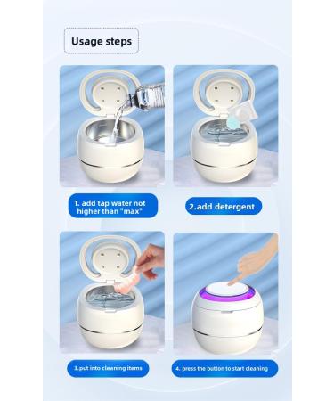 Professional UV Ultrasonic Denture Cleaner with Timer Jewelry Cleaner with Sterilization Function White - Buy Online on GoSupps.com