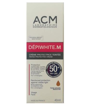 ACM Laboratoires DEPIWHITE M TINTED protective cream SPF 50+ 40ml. NATURAL TINT Skin Beauty Gift