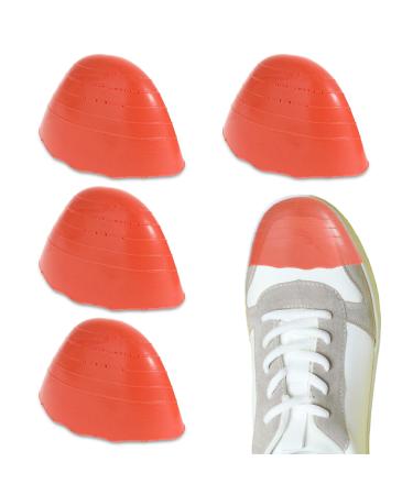 Wllhyf Schuh filler inserts for loose shoes 2 pairs of toe filler inserts toe pillow inserts shoes too large insole adjustable shoe pads for women and men (orange)