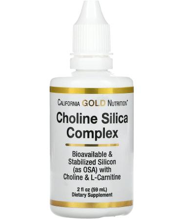 California Gold Nutrition Choline Silica Complex 2 fl oz (59 ml) - Supports Healthy Hair, Skin, and Nails - Buy Online on GoSupps.com