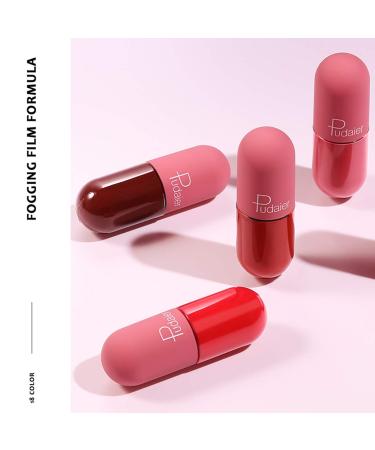 6 Pcs Cute Capsule Matte Liquid Lipstick Set | Waterproof Long Lasting Nude Lip Gloss Kit - NextToNotte - Buy Online on GoSupps.com
