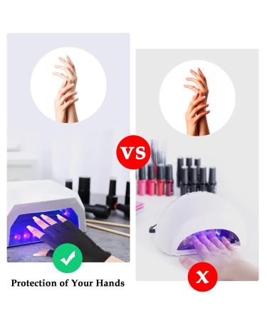 2Pairs UV Nail Protection Gloves UV Gloves for Gel Nails UV Protection Gloves Gloves for UV Lamp UV Protection Nail Gloves UV Gel Gloves UV Hand Protection Gloves Fingerless Gloves for Nail Manicure - Buy Online on GoSupps.com