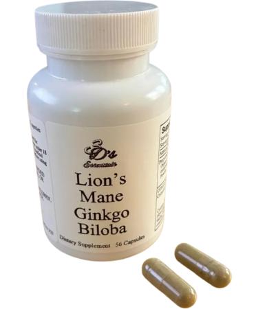 3D's Essentials Lion's Mane and Ginkgo Biloba Dietary Supplement 56 Capsules
