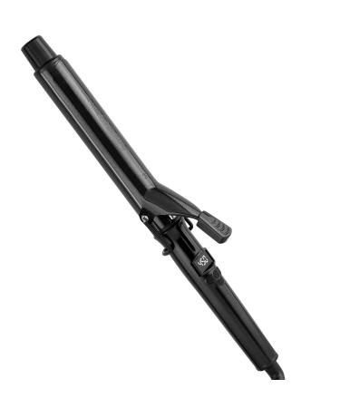 VAGARY 1 1/4 inch Curling Iron with Clamp Electric Hair Curlers Portable Dual Voltage Curling Wand for Long Hair Long Barrel Easy Hair Curler
