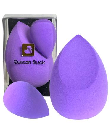 Silk Complexion Makeup Sponge Set Wet and Dry Detailed Blending Makeup Sponges Unrivalled Detailing Makeup Application Latex Free and Easy Clean Unique Fine Detailing Makeup Sponges. (Purple)