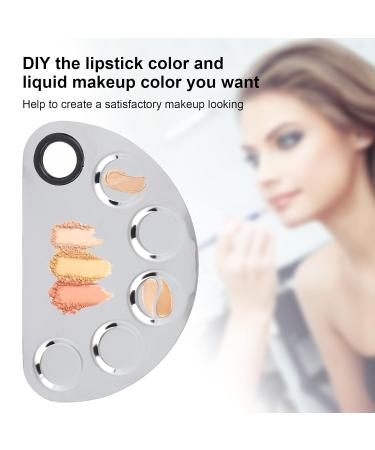 Stainless Steel Makeup Mixing Palette & Spatula - DIY Lipstick Color Blending for Makeup Artists | International Shipping - Buy Online on GoSupps.com