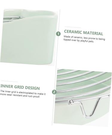VILLFUL Small Pet Ceramic Toilet Indoor Bunny Potty Tray Bunny Pet Toilet Bunny Litter Tray Rats Hamster Litter Pan Pet Potty Rabbit Training Potty Bunny Cage Toilet Small Pet Cage Supply 24x18.5cm Light Green - Buy Online on GoSupps.com