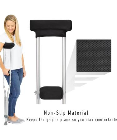 Crutches Pad with Hand Grips/Includes Soft Foam Crutches Pads for Armpits Crutch Handle anti-Wear Cushion Universal Walking arm Crutch Cushion Cover Accessories for Adult & Youth (Black 4-Pack) - Buy Online on GoSupps.com